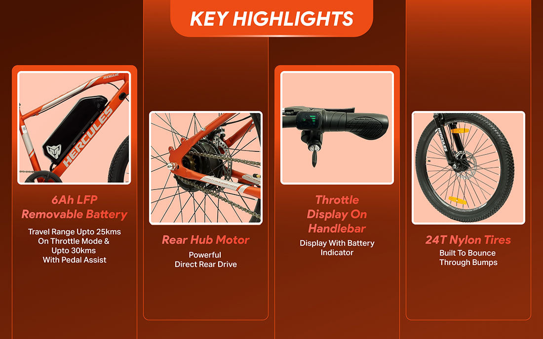 Hercules Rogue 24T SS [Frost Grey] 6Ah LFP