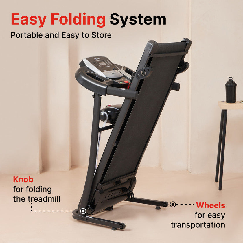 CULT RUN M3.0 Treadmill 3HP Peak | Massager | 3-level Manual-Incline | Max Weight-100kg | Max Speed-10kmph