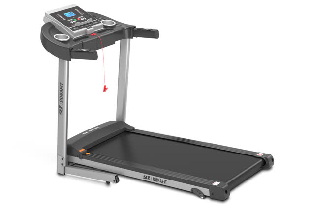 91 Durafit Strong SF Threadmill 4.5HP Peak | 3-Level Manual-Incline | Max Weight-120Kg | Max Speed-14kmph