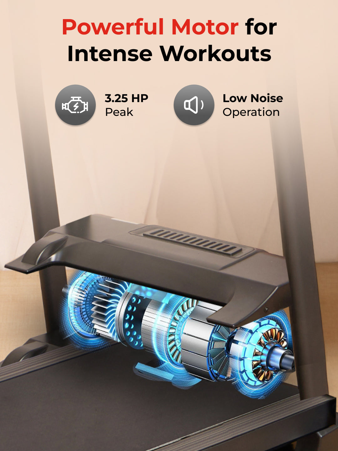 FIT KIT FT100M Treadmill 3.25HP Peak | Massager | 3-level Manual-Incline | Max Weight-110kg | Max Speed-14.8kmph