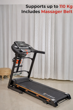 FIT KIT FT100M Treadmill 3.25HP Peak | Massager | 3-level Manual-Incline | Max Weight-110kg | Max Speed-14.8kmph