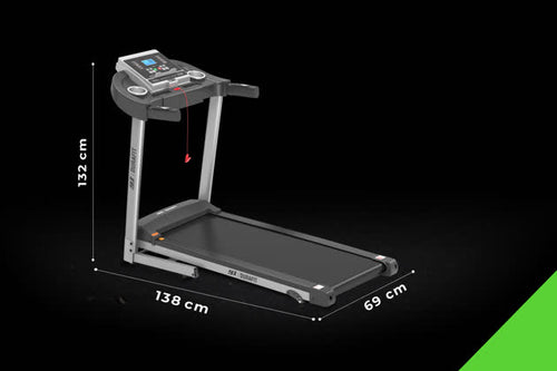 91 Durafit Strong SF Threadmill 4.5HP Peak | 3-Level Manual-Incline | Max Weight-120Kg | Max Speed-14kmph