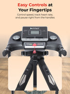 FIT KIT FT100M Treadmill 3.25HP Peak | Massager | 3-level Manual-Incline | Max Weight-110kg | Max Speed-14.8kmph