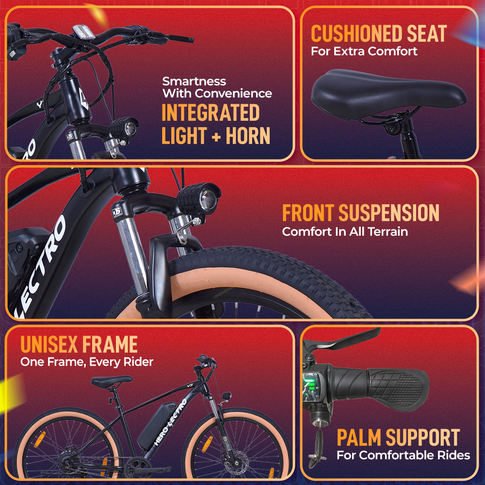 Hero Lectro Y3 27.5T [Black] 7.8Ah