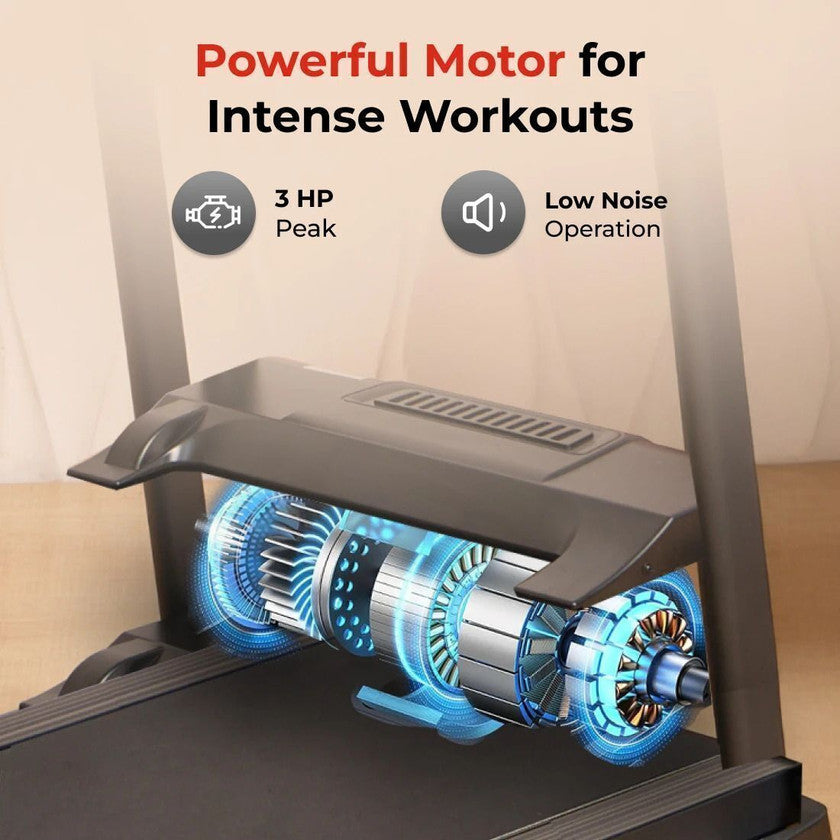 FIT KIT FT97 Steel Treadmill 2HP | 3-level Manual-Incline | Max Weight-100kg | Max Speed-12.8kmph